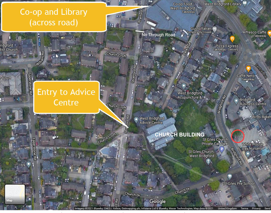 West Bridgford Advice Centre map